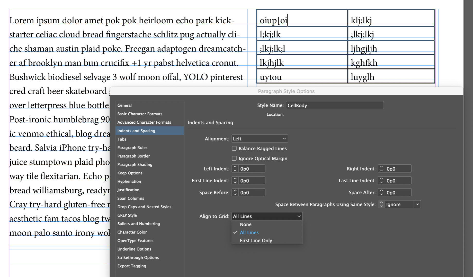 Solved Table How To Align Text To Baseline Grid Adobe Support 